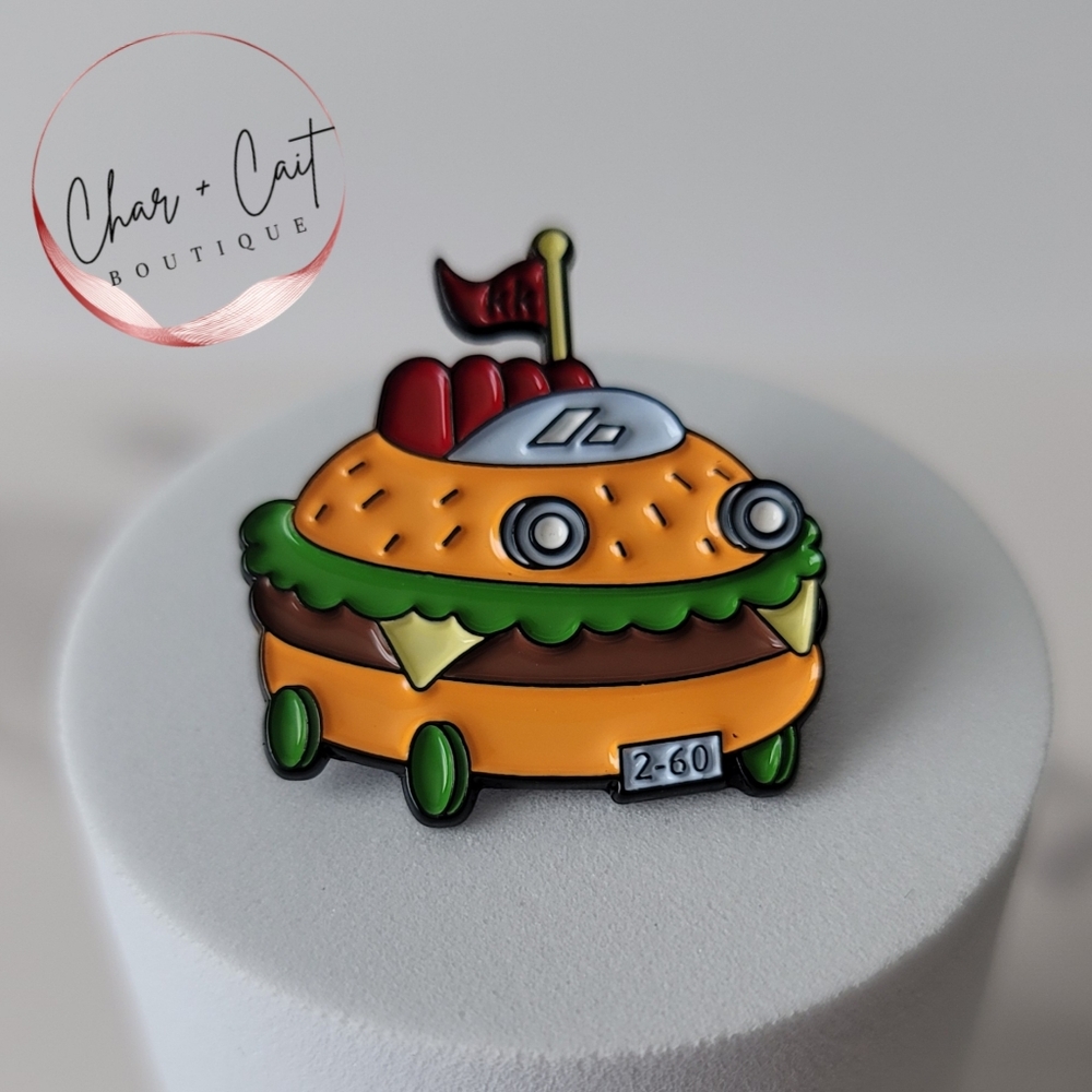 Spongebob's Patty Wagon Krusty Krab Enamel Pin